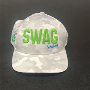 G/FORE White and Green SWAG Series Hat